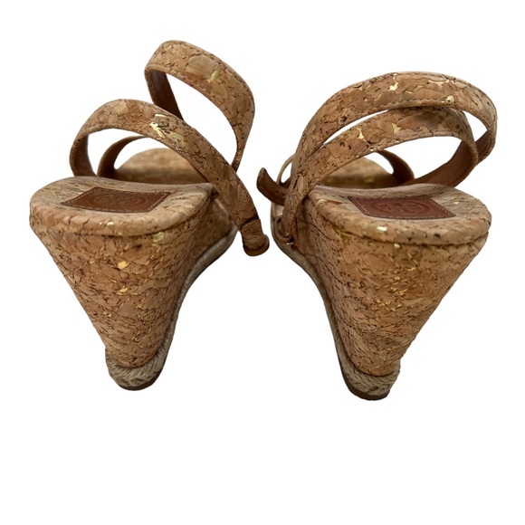 Tory Burch Marion 85mm Gold and Cork Espadrille Wedge - Picture 5 of 9